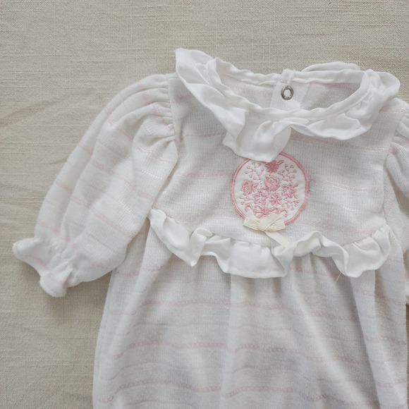 Nostalgic Baby Vintage Pajamas Vintage Whitepink Footed Pajamas 3 Months Poshmark